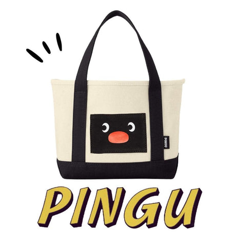 迷你帆布托特包│企鵝家族 PINGU - 富士通販