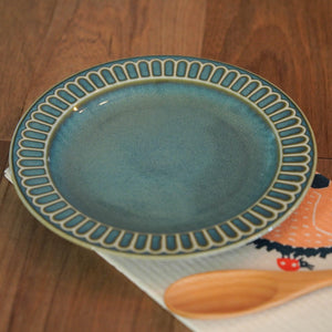 日本製Potmum Classic 白/灰綠/藍色 19.5cm餐盤 | 盤子 廚房餐具 盤 - 富士通販