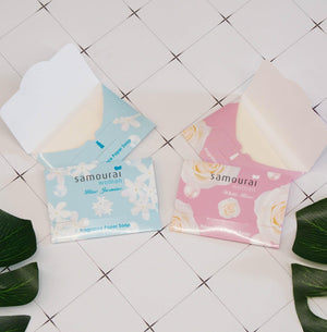 Samurai Woman藍色茉莉花/粉色白玫瑰香氛 紙肥皂(30張一盒) - 富士通販