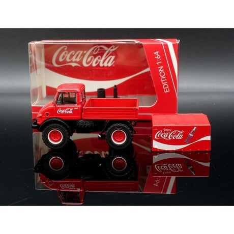 Schuco x Coca-Cola 可口可樂聯名款｜1/76模型合金車 UNIMOG 406 - 富士通販