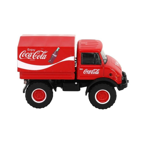 Schuco x Coca-Cola 可口可樂聯名款｜1/76模型合金車 UNIMOG 406 - 富士通販