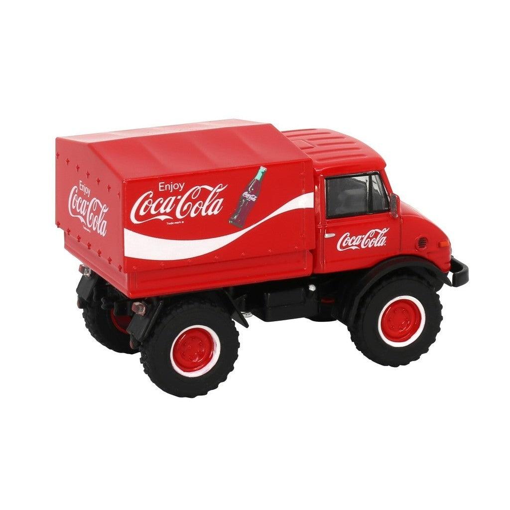 Schuco x Coca-Cola 可口可樂聯名款｜1/76模型合金車 UNIMOG 406 - 富士通販