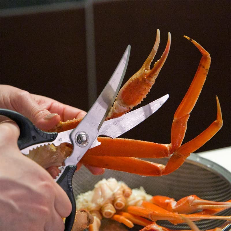 日本製 京都活具 抗菌料理剪刀 | 廚房剪刀 螃蟹鉗 萬用剪刀 烤肉 海鮮 菜