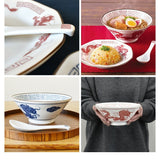 日本製 美濃燒 龍紋中華料理系列碗盤 | 拉麵碗 八角盤 中國風 龍紋 大碗公
