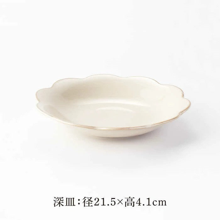 日本製 美濃燒 waka 和花系列 三色 | 碗盤 花造型 菊花盤 沙拉盤