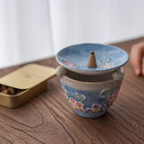 日本製 瀨戶燒 花小町茶香爐 | 耐熱 香薰爐 茶道 檀香 精油 茶葉 裝飾