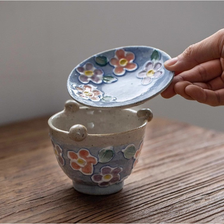 日本製 瀨戶燒 花小町茶香爐 | 耐熱 香薰爐 茶道 檀香 精油 茶葉 裝飾