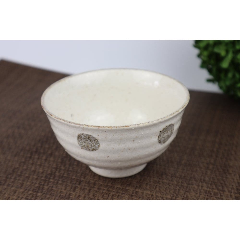 日本製 美濃燒 水玉白唐津雙耳盤/飯碗 | 咖哩盤 飯碗 湯碗 日式餐盤