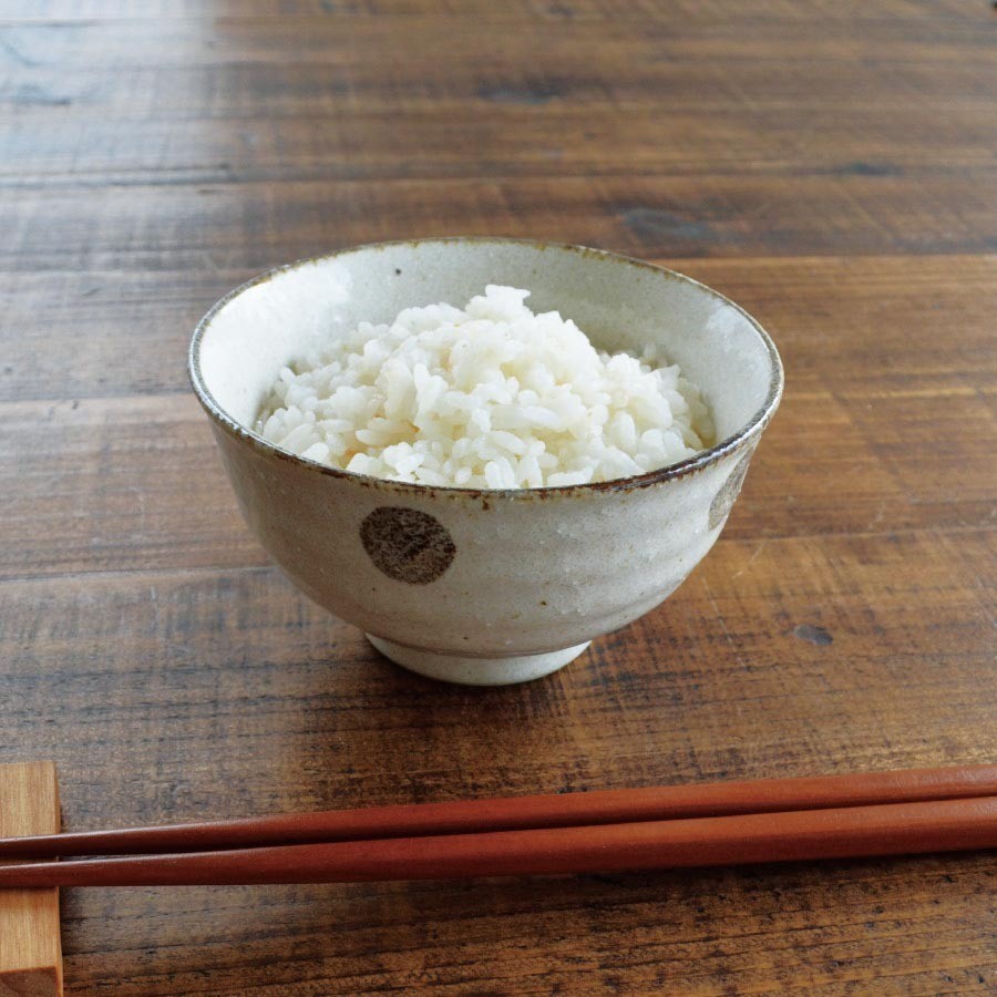 日本製 美濃燒 水玉白唐津雙耳盤/飯碗 | 咖哩盤 飯碗 湯碗 日式餐盤