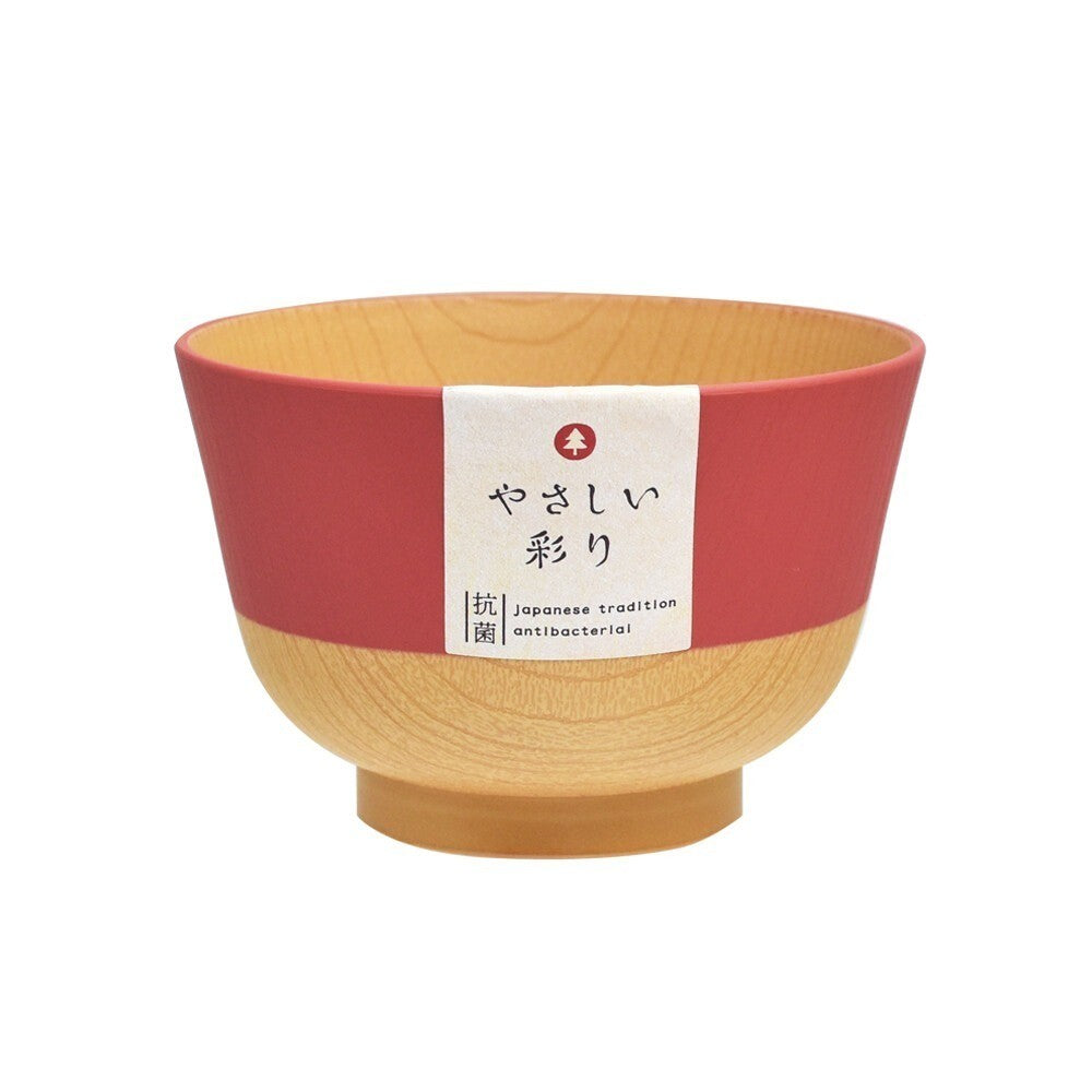日本製 KANO 柔彩雙色抗菌輕量碗 | 可微波 木質碗 丼飯碗 定食碗 不怕摔