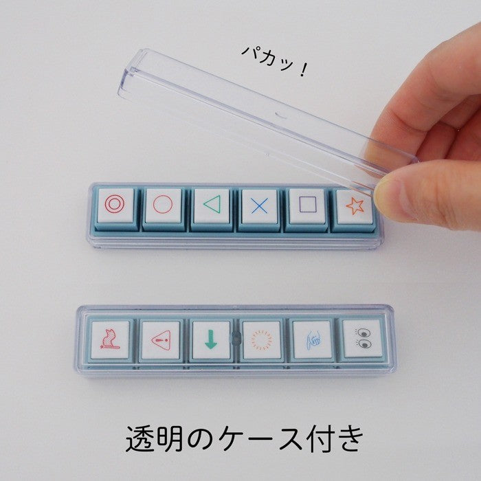 日本 KODOMO NO KAO Pochitto Pick!可拆卸連續按壓印章 | 手帳印章 連續印章