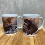 日本限定【Godzilla】浮世繪 哥吉拉 馬克杯 | 神奈川沖浪裏 基多拉 富嶽三十六景