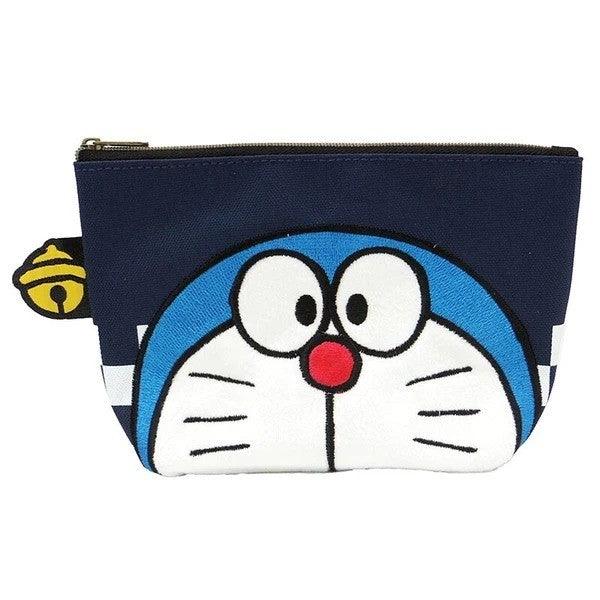 日本 Doraemon 哆啦A夢 大臉 海軍藍 化妝包 收納包