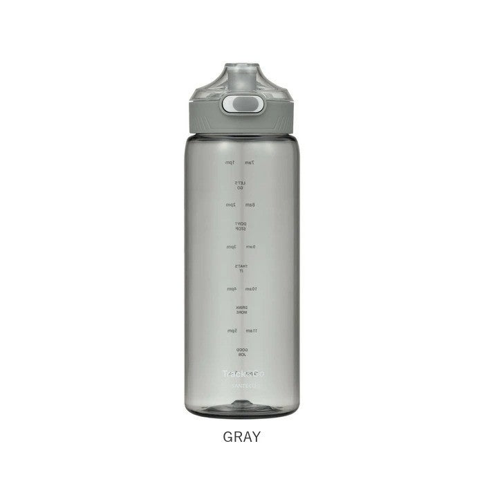 日本 SANTECO Track&Go 輕量輕便冷水瓶 | 時間標記刻度 1000ML 運動水壺 冷水壺