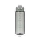 日本 SANTECO Track&Go 輕量輕便冷水瓶 | 時間標記刻度 1000ML 運動水壺 冷水壺