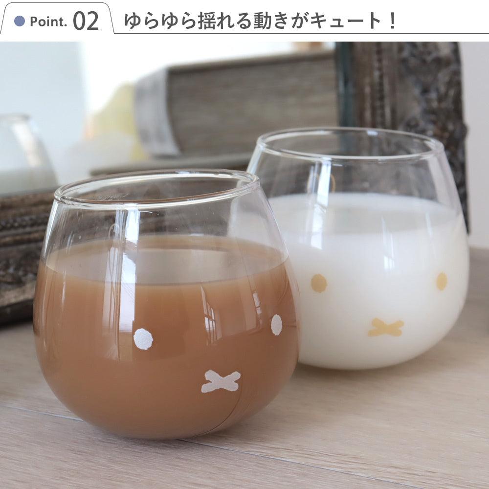 日本製 Miffy 透明玻璃對杯組 320mL｜結婚禮物 玻璃水杯 飲料杯 牛奶杯