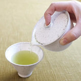 日本製 美濃燒 白釉窯變茶壺 茶杯︱煎茶杯 泡茶壺 茶具