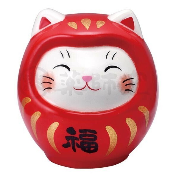 日本 藥師窯 達摩招財貓擺飾 附大吉籤詩 四色 | 幸運不倒翁 開運 招財 居家 辦公裝飾