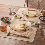 日本製 東洋佐佐木 Toyo-Sasaki 錘紋玻璃淺盤 兩色 | 沙拉盤 涼麵 冷麵 蕎麥麵 剉冰盤