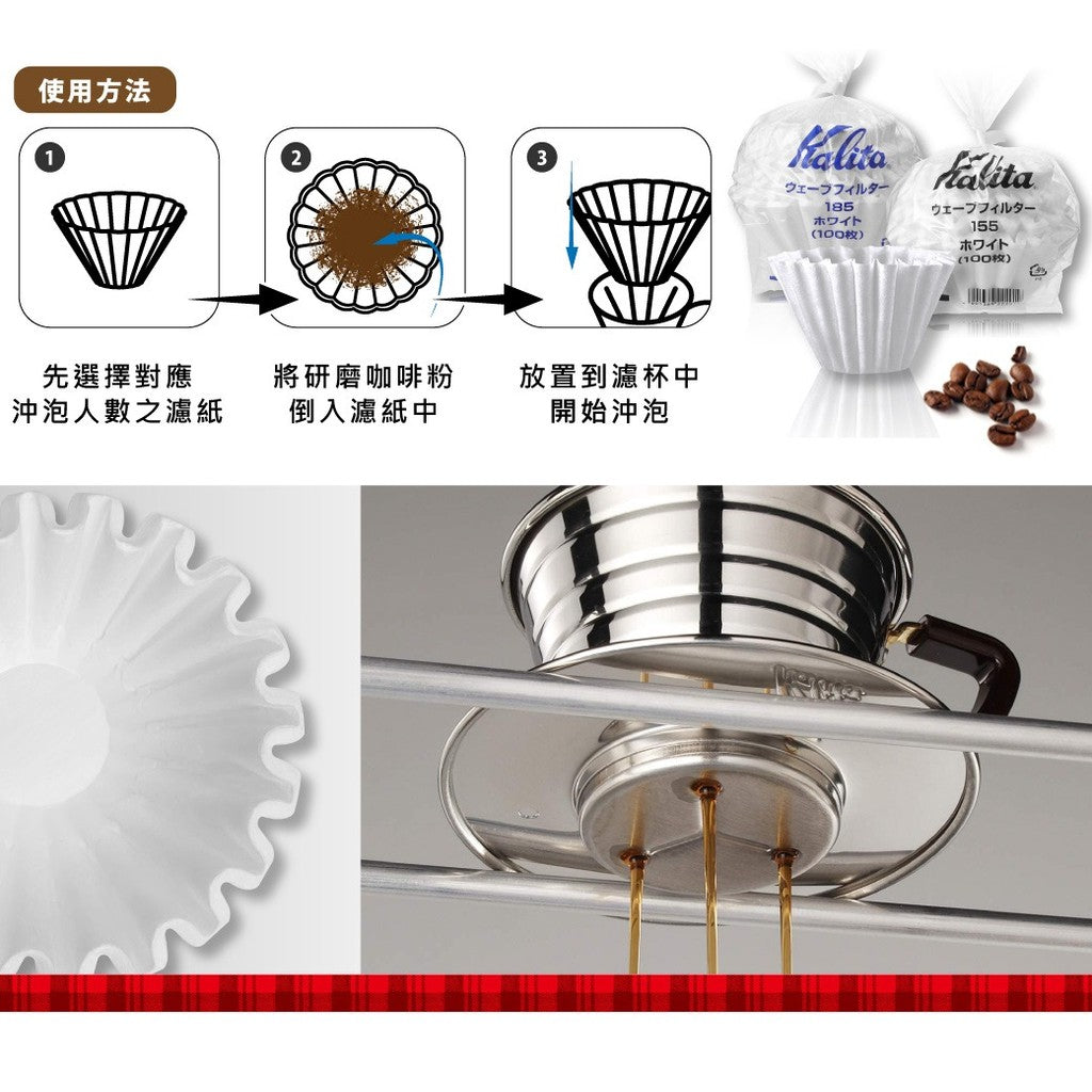 日本製造 Kalita wave 155 185 S版 不鏽鋼咖啡濾杯 | 手沖咖啡濾杯