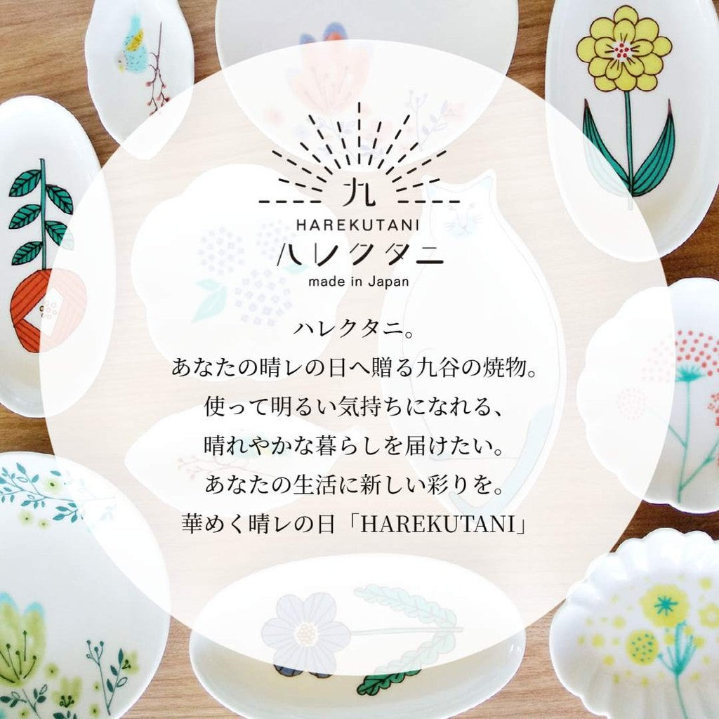 日本製 九谷燒 繽紛橢圓盤 18.5cm | 點心盤 晴九谷 HAREKUTANI 禮盒