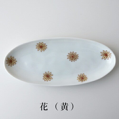 日本製 九谷燒 繽紛橢圓盤 18.5cm | 點心盤 晴九谷 HAREKUTANI 禮盒