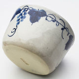 日本製 瀨戶燒 粉引藍白葡萄紋茶杯 陶瓷麵碗 | 湯碗 片口杯 茶杯 茶碗 豬口杯 藍白葡萄紋 日式餐具