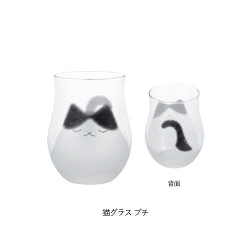 日本製 ADERIA 石塚硝子 手工貼花工藝貓咪玻璃杯 340ml｜水杯 飲料杯