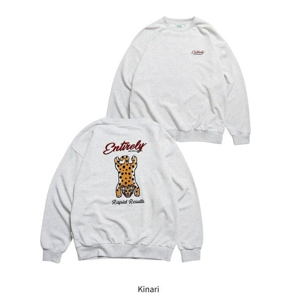 日本代購 獨特豹刺繡棉質長袖上衣 POWER TO THE PEOPLE 大學t長袖 美式大學t 大學t