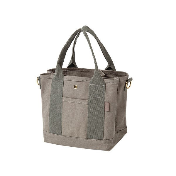 日本 ALTROSE 帆布2WAY托特包 肩背手提包 | 三格 帆布包 肩背包女 手提包 側背包 托特包