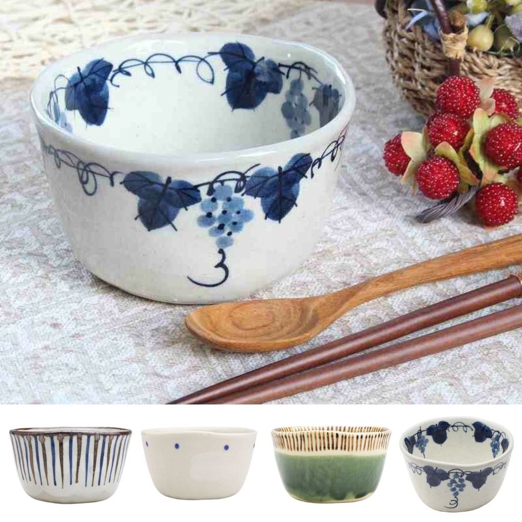 日本製 瀨戶燒 陶瓷十草蕎麥麵碗 | 蕎麥麵碗 飯碗 日式碗 日本製碗 碗 湯碗 十草碗 多用碗