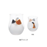日本製 ADERIA 石塚硝子 手工貼花工藝貓咪玻璃杯 340ml｜水杯 飲料杯