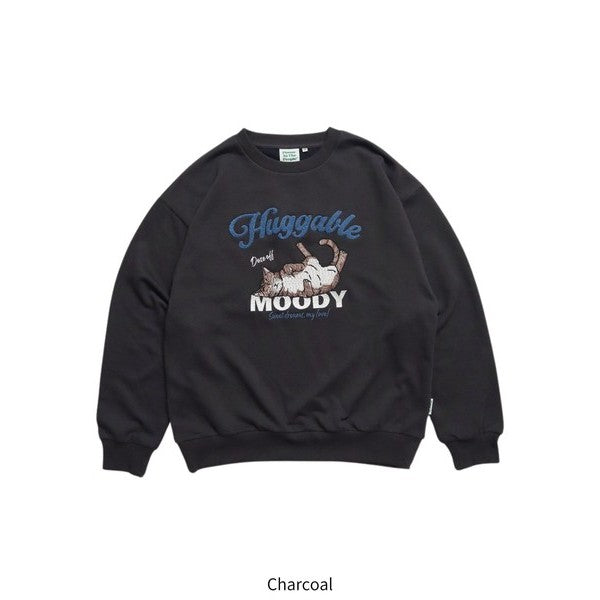 日本代購 POWER TO THE PEOPLE 貓咪刺繡 大學T 日系大學t 長袖t恤 長袖 t恤女