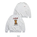 日本代購 獨特豹刺繡棉質長袖上衣 POWER TO THE PEOPLE 大學t長袖 美式大學t 大學t