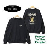 日本代購 POWER TO THE PEOPLE 老虎刺繡 大學t長袖 男女皆宜 日系大學t 男生上衣