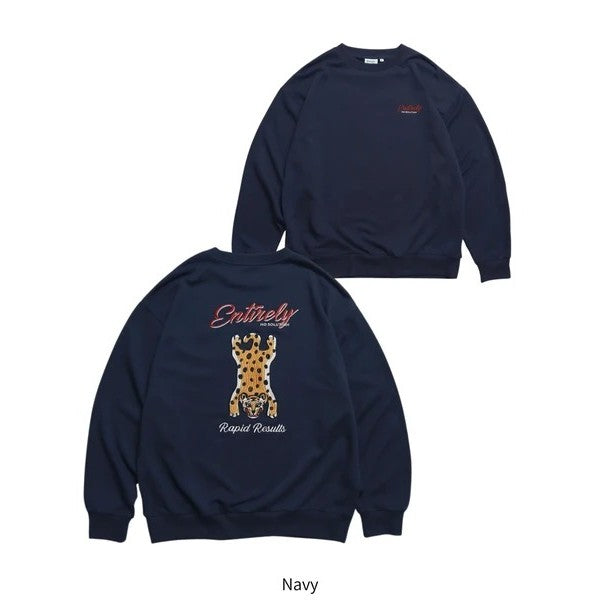 日本代購 獨特豹刺繡棉質長袖上衣 POWER TO THE PEOPLE 大學t長袖 美式大學t 大學t