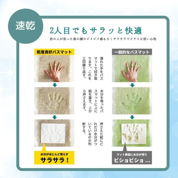 日本製 OKA 乾度良好吸水速乾地墊 抗菌防臭加工 40×55cm｜浴室地墊 玄關地墊 腳踏墊