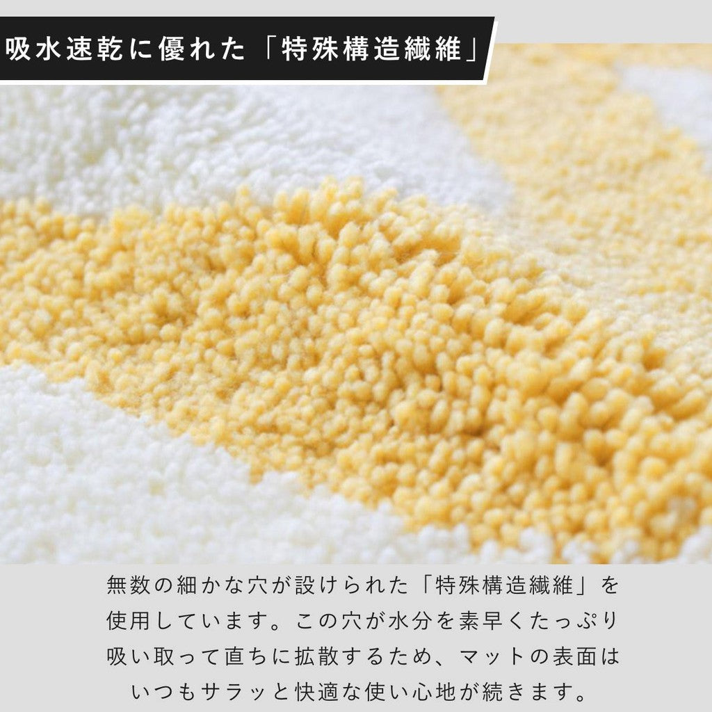 日本製 OKA 乾度良好吸水速乾地墊 抗菌防臭加工 40×55cm｜浴室地墊 玄關地墊 腳踏墊