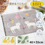 日本製 OKA 乾度良好吸水速乾地墊 抗菌防臭加工 40×55cm｜浴室地墊 玄關地墊 腳踏墊