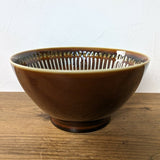 日本製 美濃燒 浮雕十草拉麵碗 | 湯碗 陶瓷拉麵碗 寬口碗 丼飯碗 泡麵碗