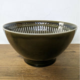 日本製 美濃燒 浮雕十草拉麵碗 | 湯碗 陶瓷拉麵碗 寬口碗 丼飯碗 泡麵碗