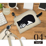 日本 超人氣 貓咪刺繡錢包/收納袋 | 手機包 零錢包 萬用包 拉鍊包 化妝包 小物收納包 分隔包