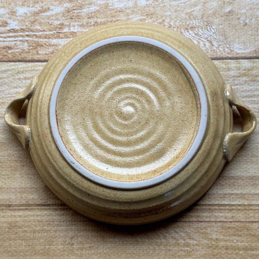 日本製 美濃燒 陶瓷圓形雙耳盤 | 雙耳圓盤 陶瓷盤 圓盤 盤子 雙耳盤 深盤 可堆疊