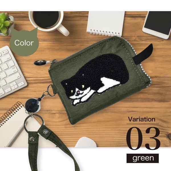 日本 超人氣 貓咪刺繡錢包/收納袋 | 手機包 零錢包 萬用包 拉鍊包 化妝包 小物收納包 分隔包
