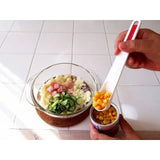 日本製 小久保 玉米罐頭漏勺湯匙 | 漏勺 挖勺 罐頭湯匙 濾勺 附叉子 撈勺 刮勺 罐頭勺 塑膠湯匙