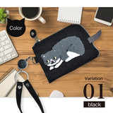 日本 超人氣 貓咪刺繡錢包/收納袋 | 手機包 零錢包 萬用包 拉鍊包 化妝包 小物收納包 分隔包