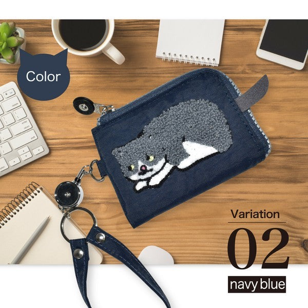 日本 超人氣 貓咪刺繡錢包/收納袋 | 手機包 零錢包 萬用包 拉鍊包 化妝包 小物收納包 分隔包