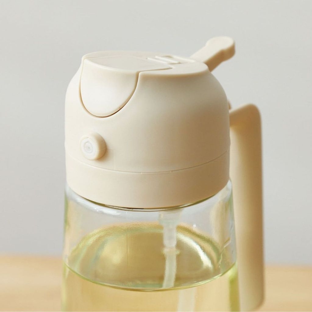 日本 3COINS 2way 兩用玻璃噴油瓶 460ml | 噴油 倒油 油壺 噴霧式 噴倒兩用油壺