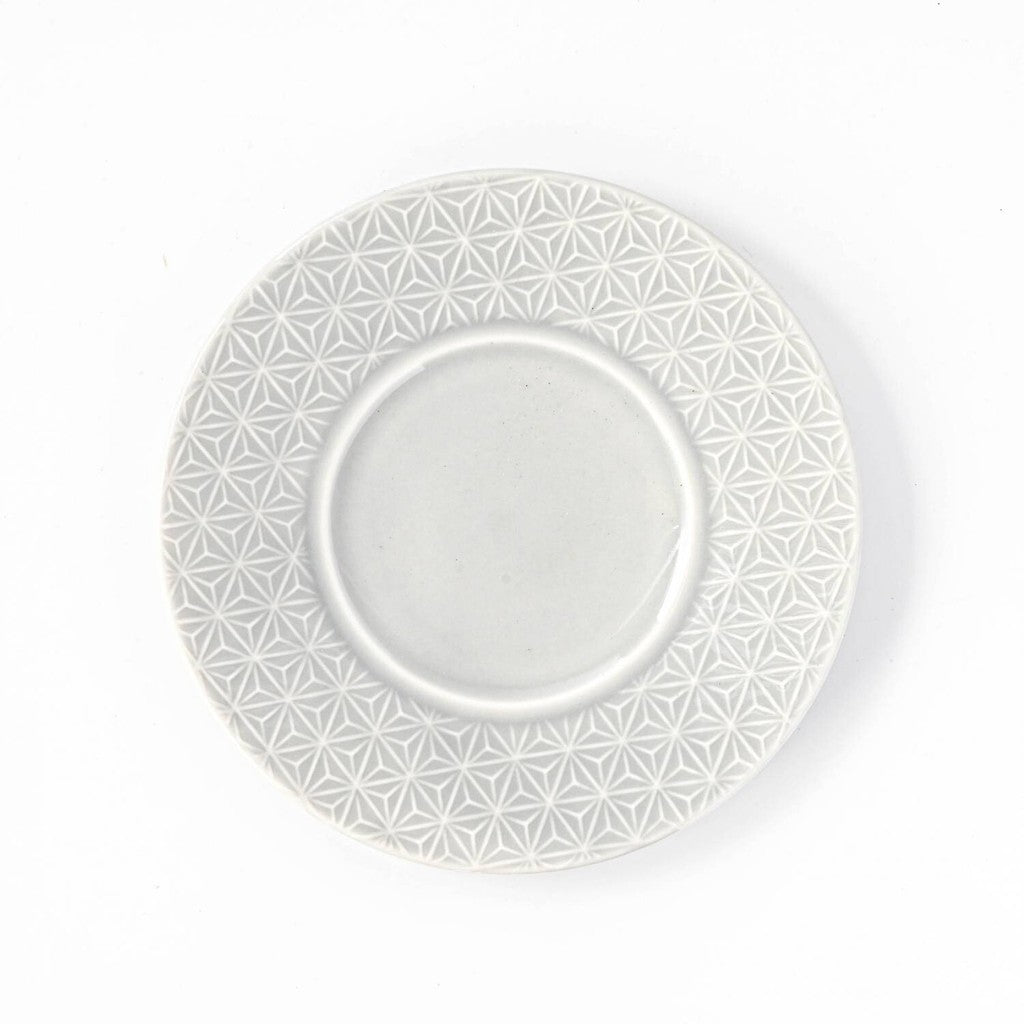 日本製 小田陶器 吉祥紋薄灰咖啡杯盤組 280cc | 咖啡杯組 咖啡杯 茶杯 杯碟組 日本咖啡杯盤組