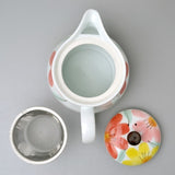 日本製 佐賀 有田燒 手繪花朵茶壺 | 泡茶壺 日本茶壺 花卉茶壺 泡茶 茶具 茶杯 櫻花茶壺 陶瓷茶壺